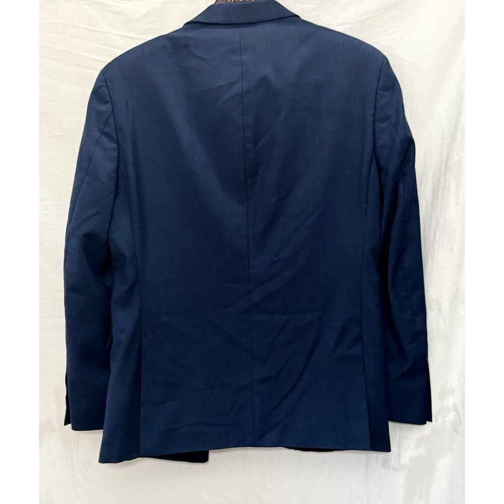Tommy Hilfiger Navy Wool Blend Blazer 44R Stretch Suit Jacket Men EUC Preppy - Picture 13 of 16